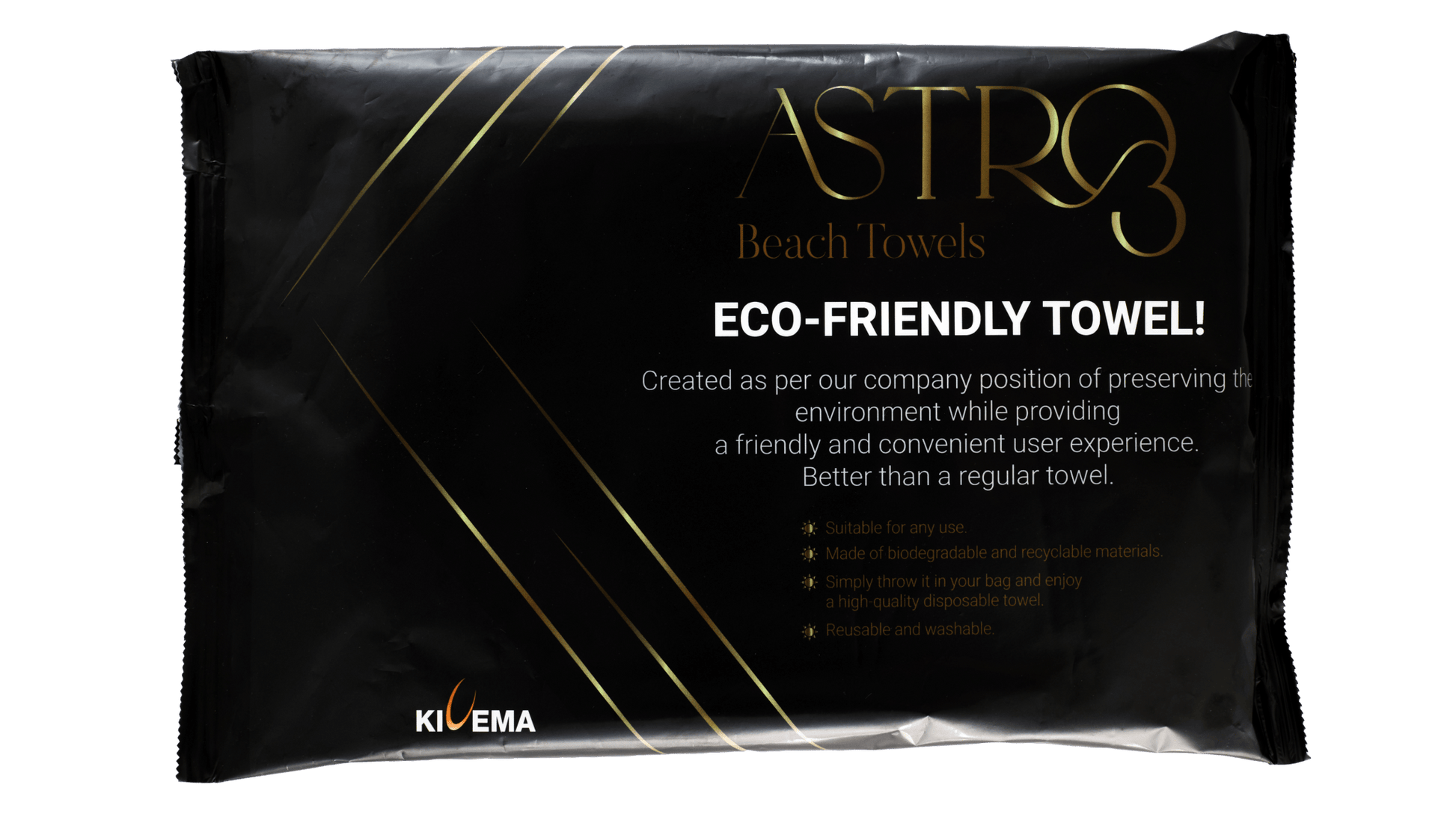 Eco Towel: 31x41" Quick-Dry, Portable, 5-Wash Towel for Hotels & Travel - KIVEMA